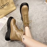 厚底レースアップシューズ