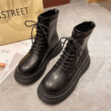 厚底レースアップシューズ