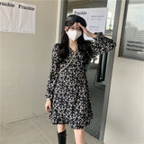 フリル小花柄ワンピース