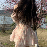 オフショル花柄ワンピース