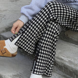 千鳥柄ニットパンツ