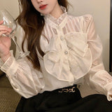 リボンシアーブラウス