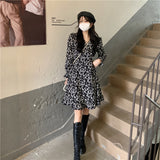 フリル小花柄ワンピース