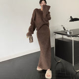 モヘアニットスカートセットアップ