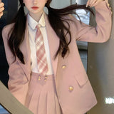 ジャケット+プリーツスカートセットアップ【単品販売】