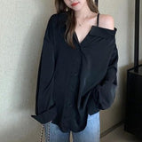 ワンショルダーシャツ