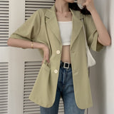 【7色展開】半袖シングルジャケット