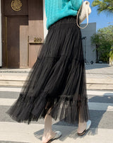 チュールティアードスカート