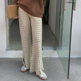 千鳥柄ニットパンツ