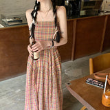 チェックベアワンピース