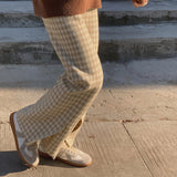 千鳥柄ニットパンツ