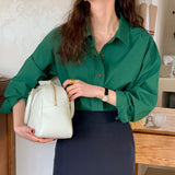 ワンポイントカフスシャツ