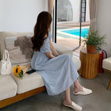 パフスリーブフラワーワンピース