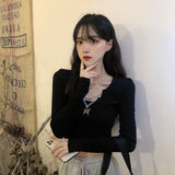 キーネックショートトップス