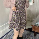 レトロフラワーミニワンピース