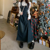 フリンジデニムワンピース