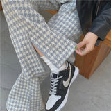 千鳥柄ニットパンツ