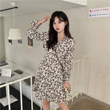 フリル小花柄ワンピース