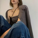 デザインキャミ+カーディガンセット