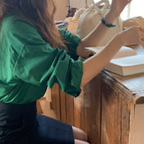 ワンポイントカフスシャツ