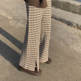 千鳥柄ニットパンツ