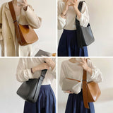 フェイクレザーバケットバッグ