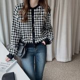 ギンガムチェックカーディガン