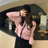 配色ショートカーディガン