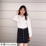 Aラインデニムスカート