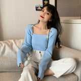 ゴードルボタンスクエアニット