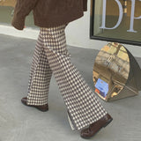 千鳥柄ニットパンツ