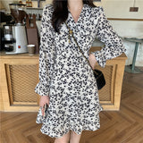 フリル小花柄ワンピース