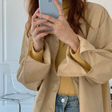 カラーオーバーシャツ