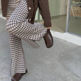 千鳥柄ニットパンツ