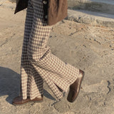 千鳥柄ニットパンツ