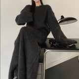 モヘアニットスカートセットアップ