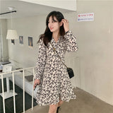 フリル小花柄ワンピース