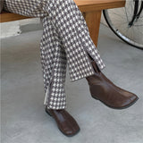 千鳥柄ニットパンツ