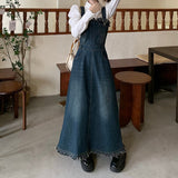 フリンジデニムワンピース