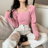 ゴードルボタンスクエアニット