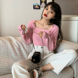 ゴードルボタンスクエアニット