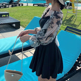 バタフライスリーブワンピーススイムウェア