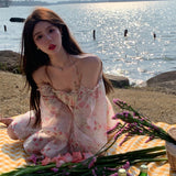 オフショル花柄ワンピース