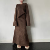 モヘアニットスカートセットアップ