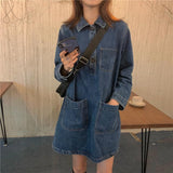 デニムポロワンピース