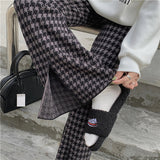 千鳥柄ニットパンツ