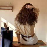 ワンポイントカフスシャツ