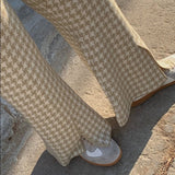 千鳥柄ニットパンツ