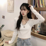 キーネックショートトップス