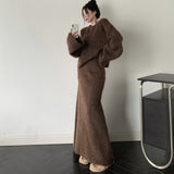 モヘアニットスカートセットアップ